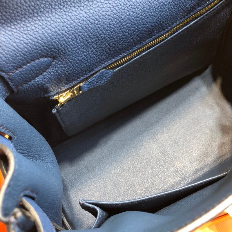 Hermes 73 Bleu saphir Kelly 28 cm Togo Gold Hardware