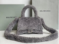 Balenciaga FURRY HOURGLASS SMALL HANDBAG