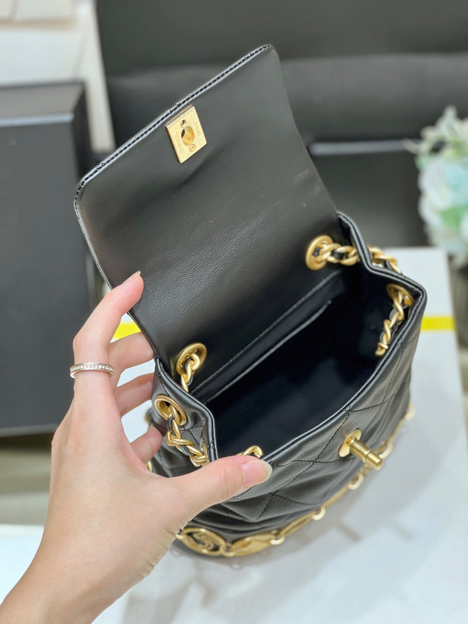 CHANEL SMALL BACKPACK fw2023 with charm