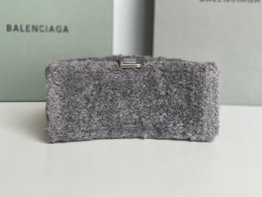 Balenciaga FURRY HOURGLASS SMALL HANDBAG
