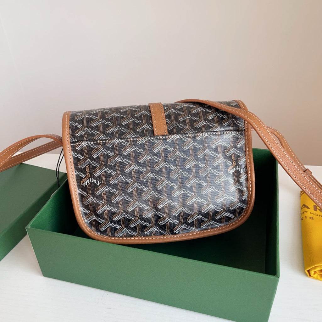 Goyard Belvedere MM Bag Black & Tan