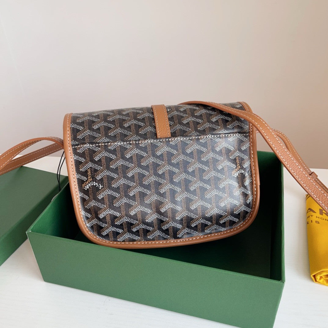 Goyard Belvedere MM Bag Black & Tan