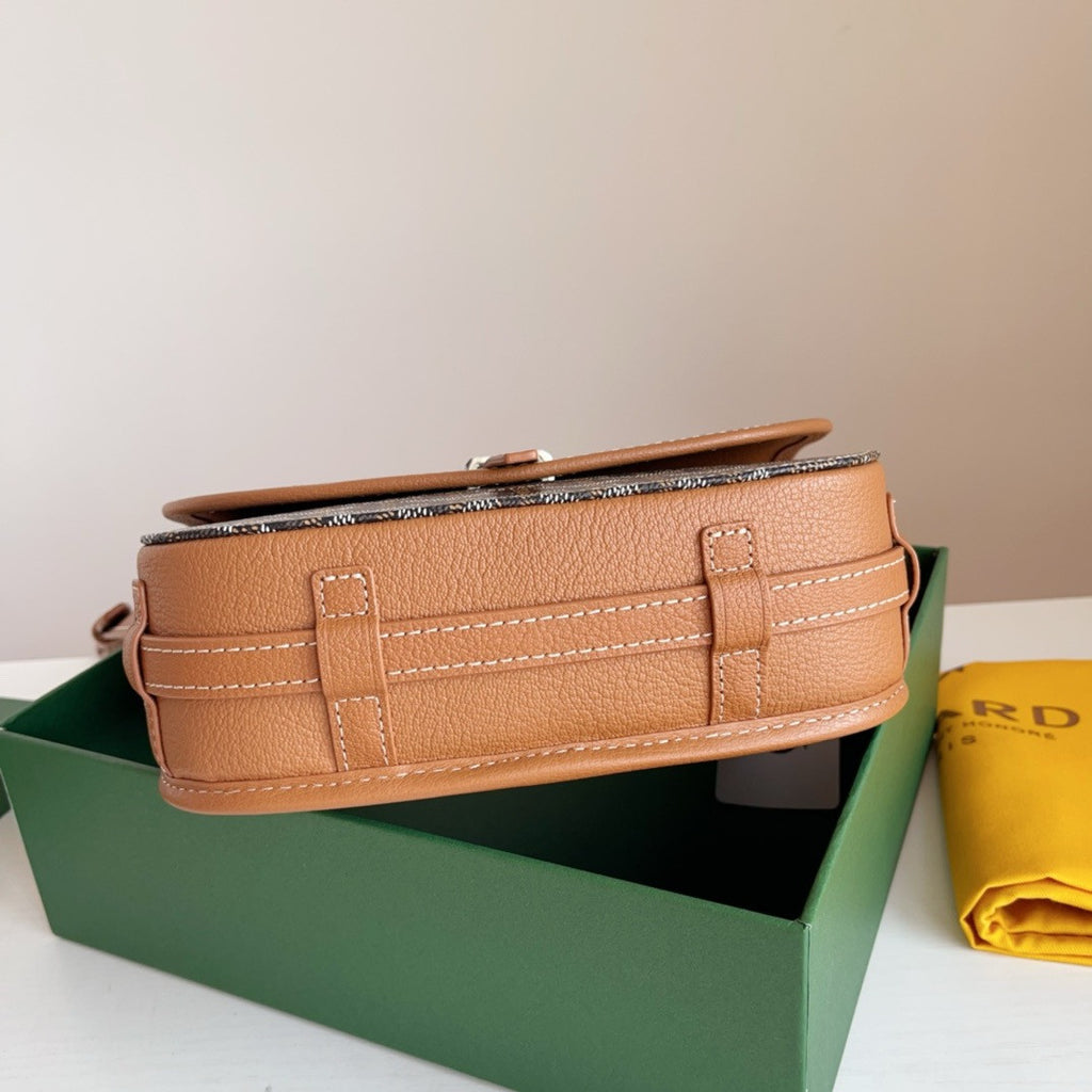 Goyard Belvedere MM Bag Black & Tan