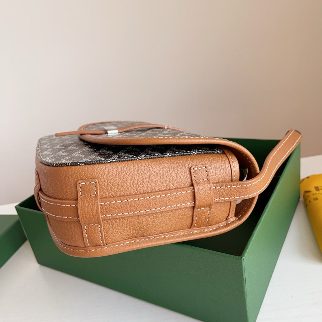 Goyard Belvedere MM Bag Black & Tan
