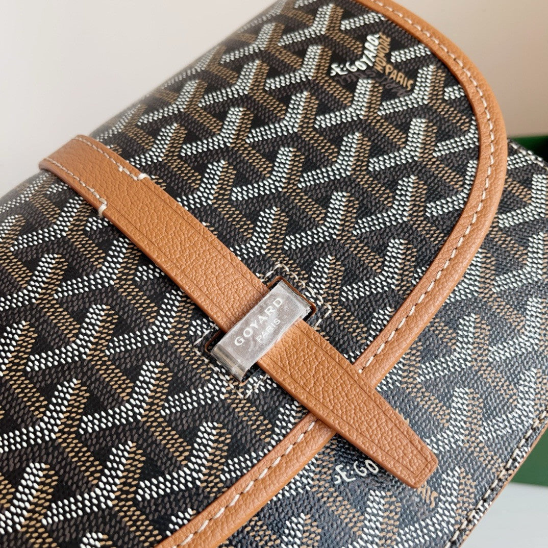 Goyard Belvedere MM Bag Black & Tan