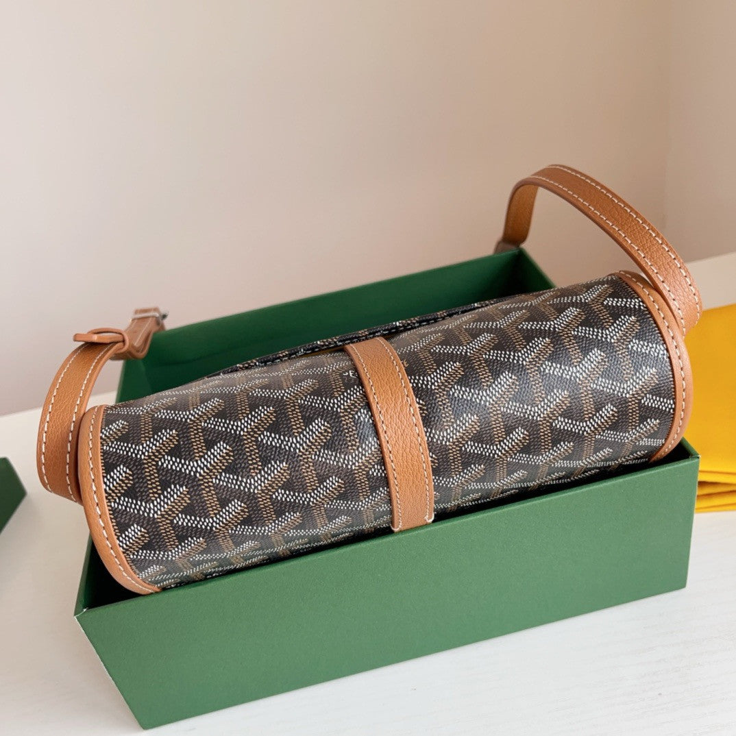Goyard Belvedere MM Bag Black & Tan