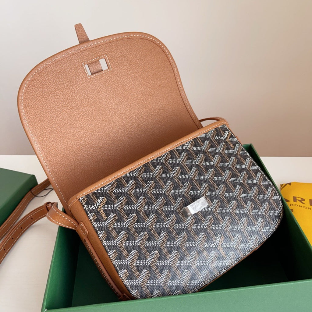 Goyard Belvedere MM Bag Black & Tan