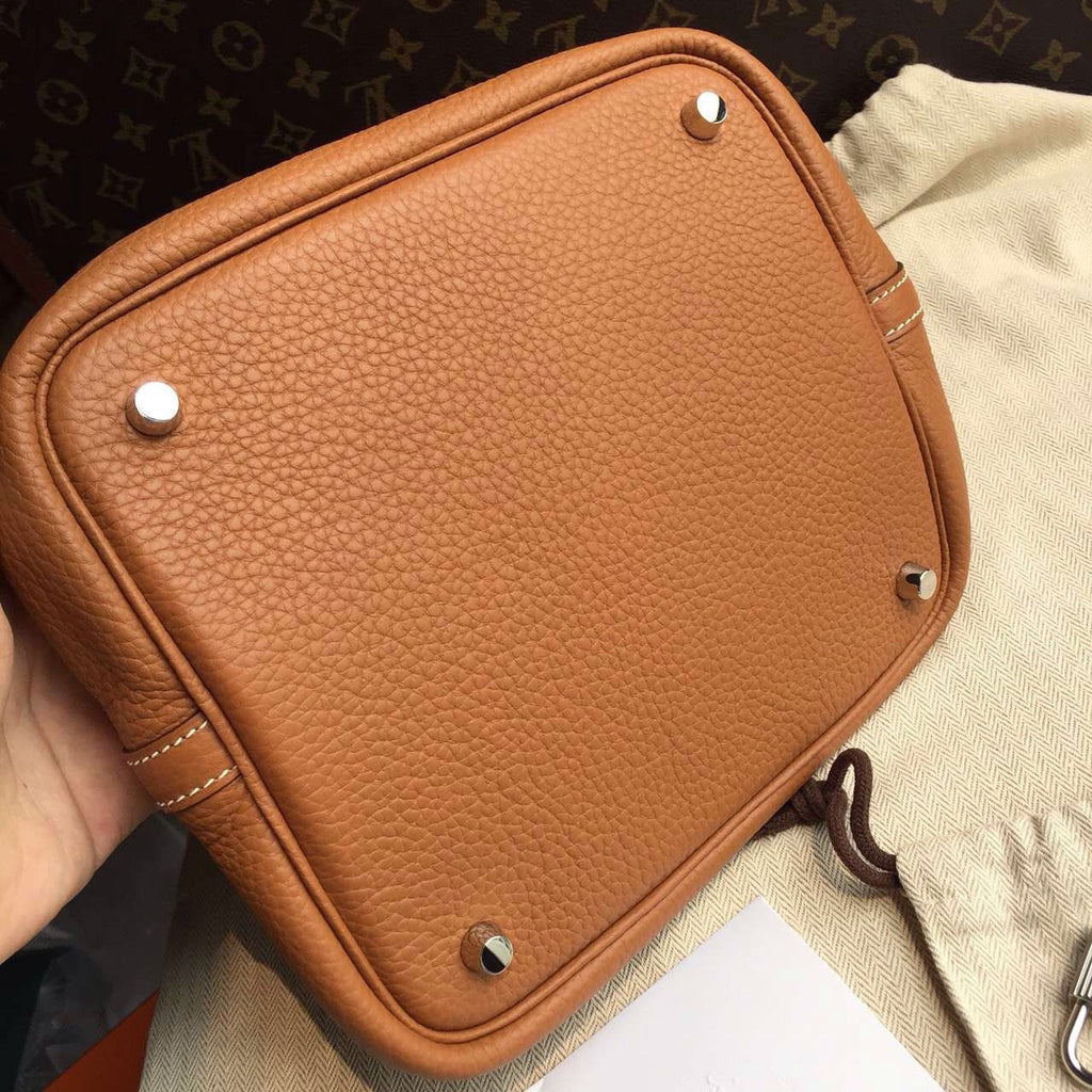 Hermes Noisette Picotin Lock GM Togo Leather Bag