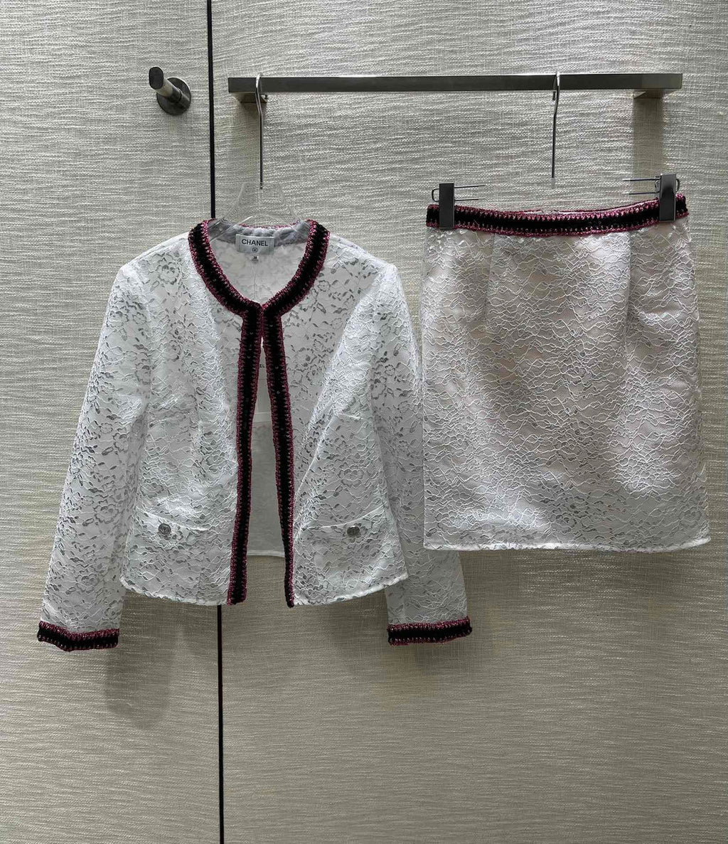 Chanel Iridescent Lace Jacket and Skirt