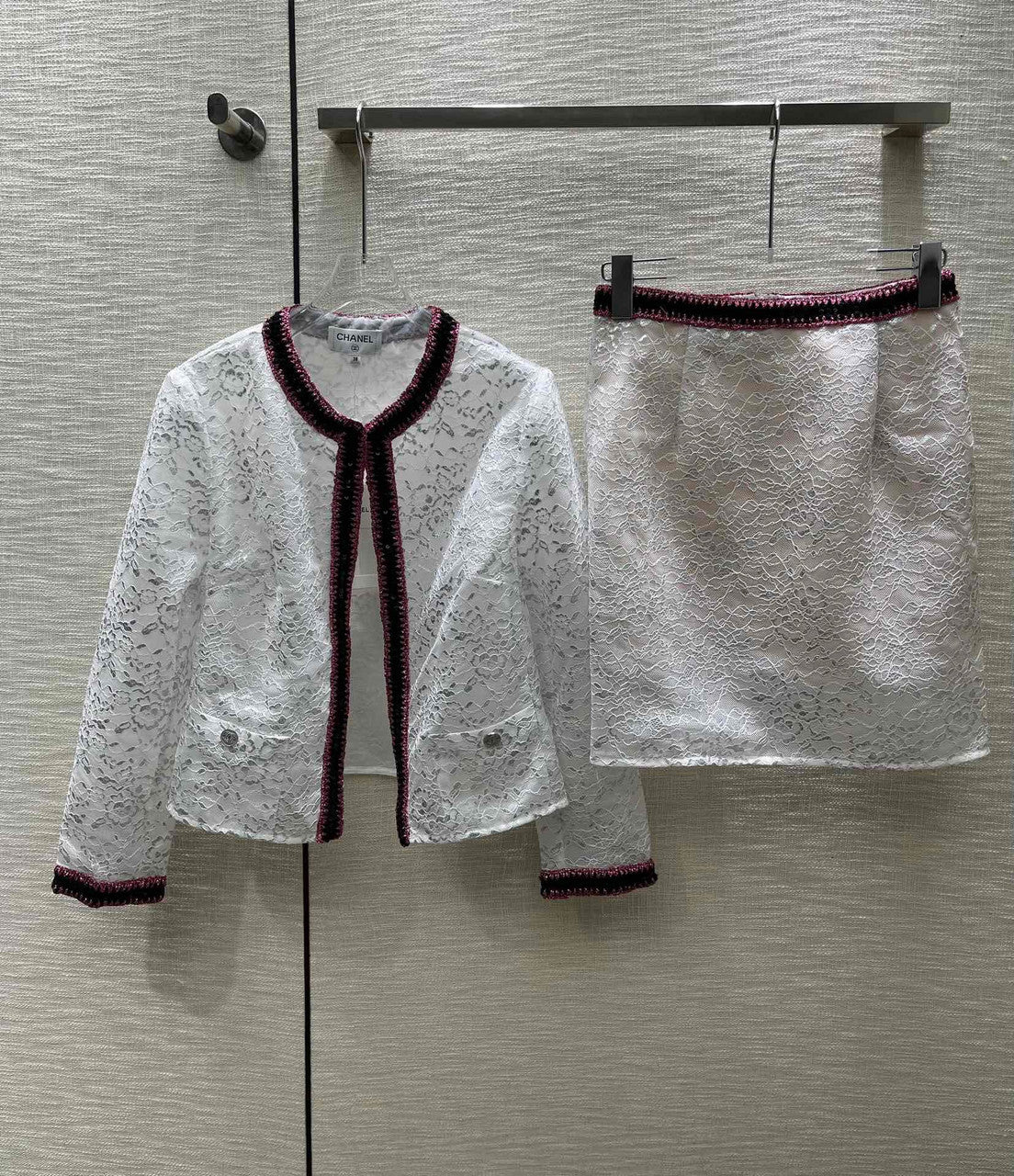 Chanel Iridescent Lace Jacket and Skirt