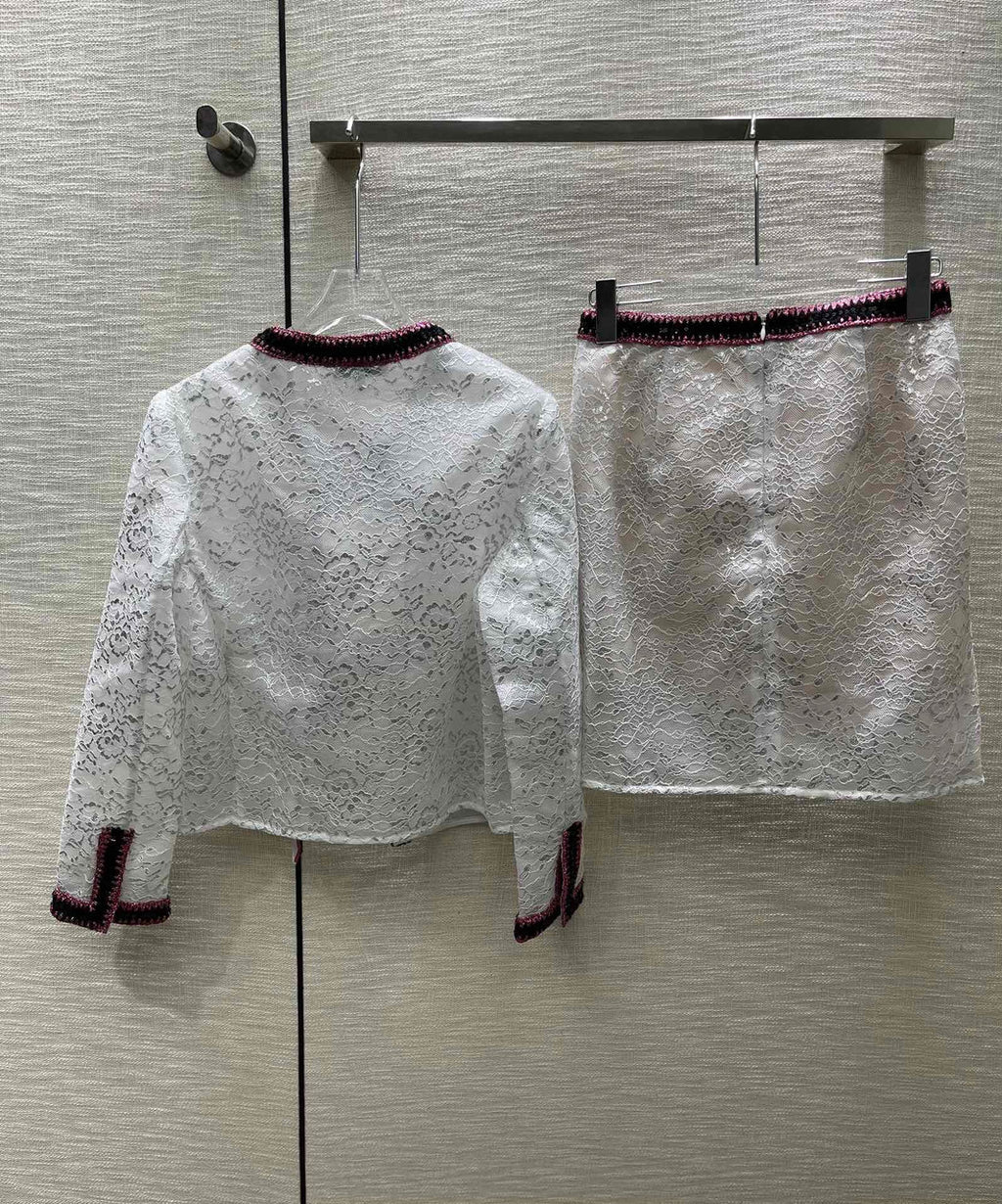 Chanel Iridescent Lace Jacket and Skirt