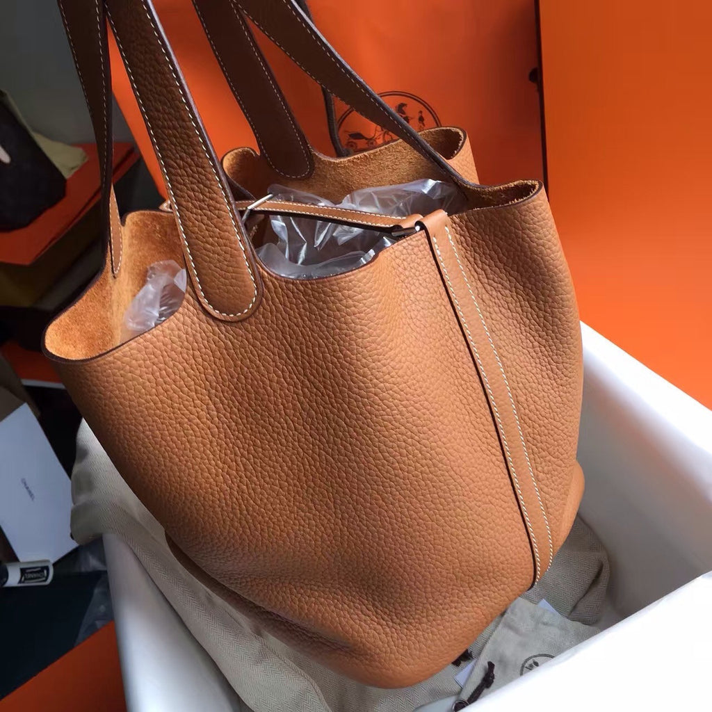 Hermes Noisette Picotin Lock GM Togo Leather Bag