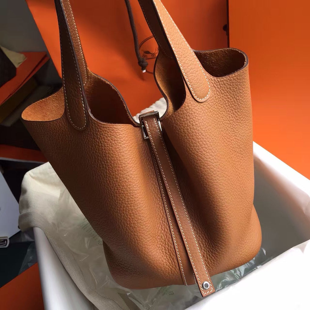 Hermes Noisette Picotin Lock GM Togo Leather Bag