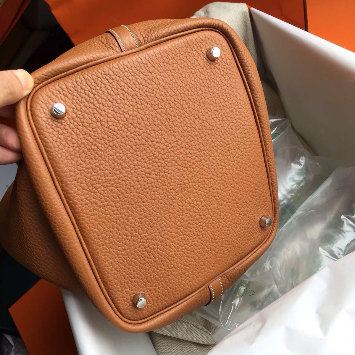 Hermes Noisette Picotin Lock GM Togo Leather Bag