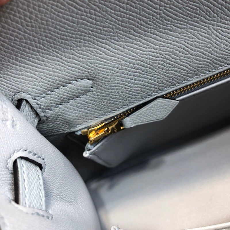 Hermès 8U Bleu Glacier Kelly 25 cm  Epsom Gold Hardware