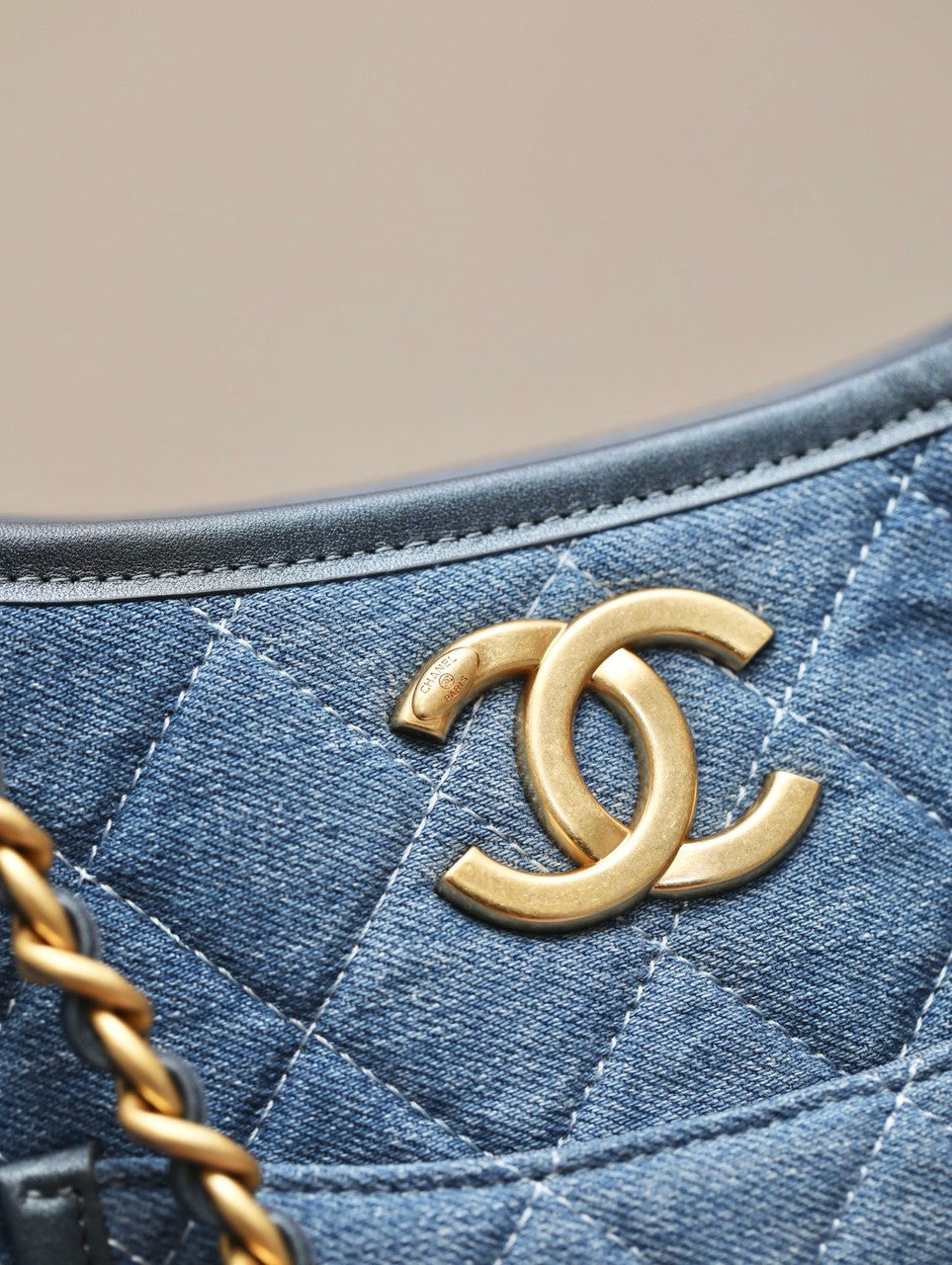 Chanel Washed Denim Hobo Bag 2024