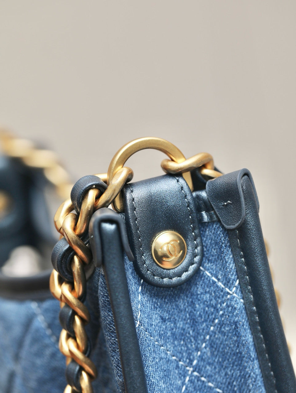 Chanel Washed Denim Hobo Bag 2024
