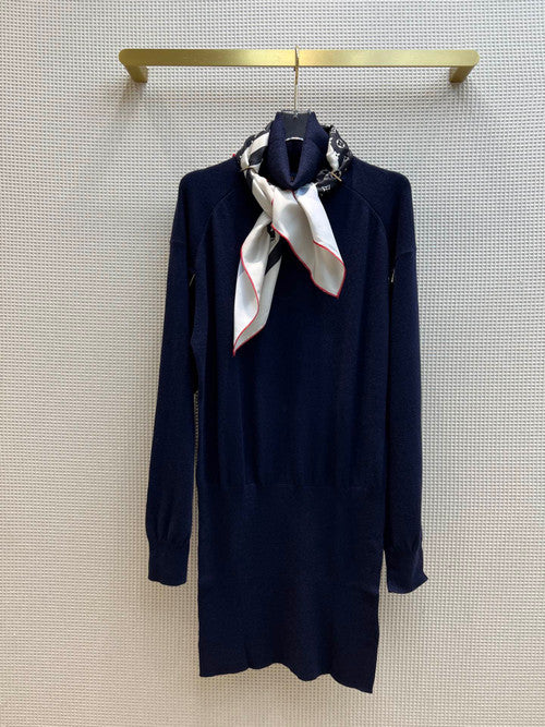 Louis Vuitton 1AALIM D-RING TROMPE L’OEIL SWEATER DRESS