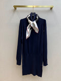 Louis Vuitton 1AALIM D-RING TROMPE L’OEIL SWEATER DRESS