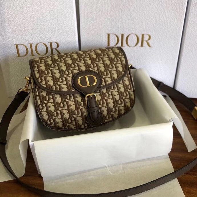 Christian Dior MEDIUM DIOR BOBBY BAG Brown Dior Oblique Jacquard