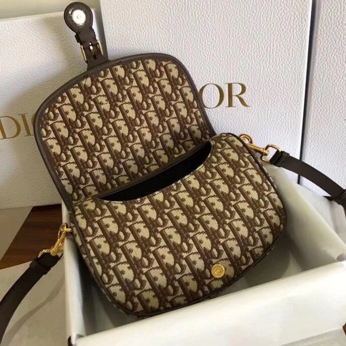 Christian Dior MEDIUM DIOR BOBBY BAG Brown Dior Oblique Jacquard