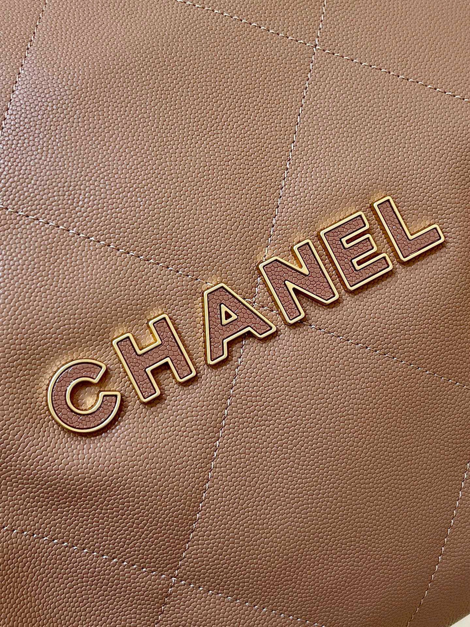 CHANEL FALL-WINTER 2024/25 22 SMALL HANDBAG CAMEL