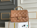 Chanel MINI FLAP BAG WITH TOP HANDLE CARAMEL