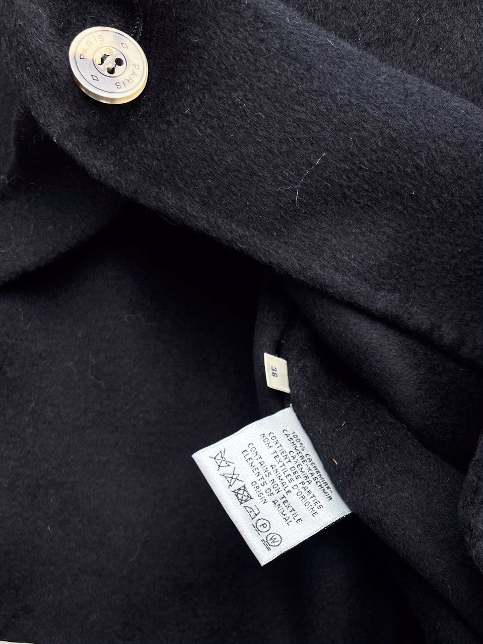 Hermès black cashmere Wrap coats 2023