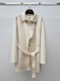 Hermès white cashmere Wrap coats 2023