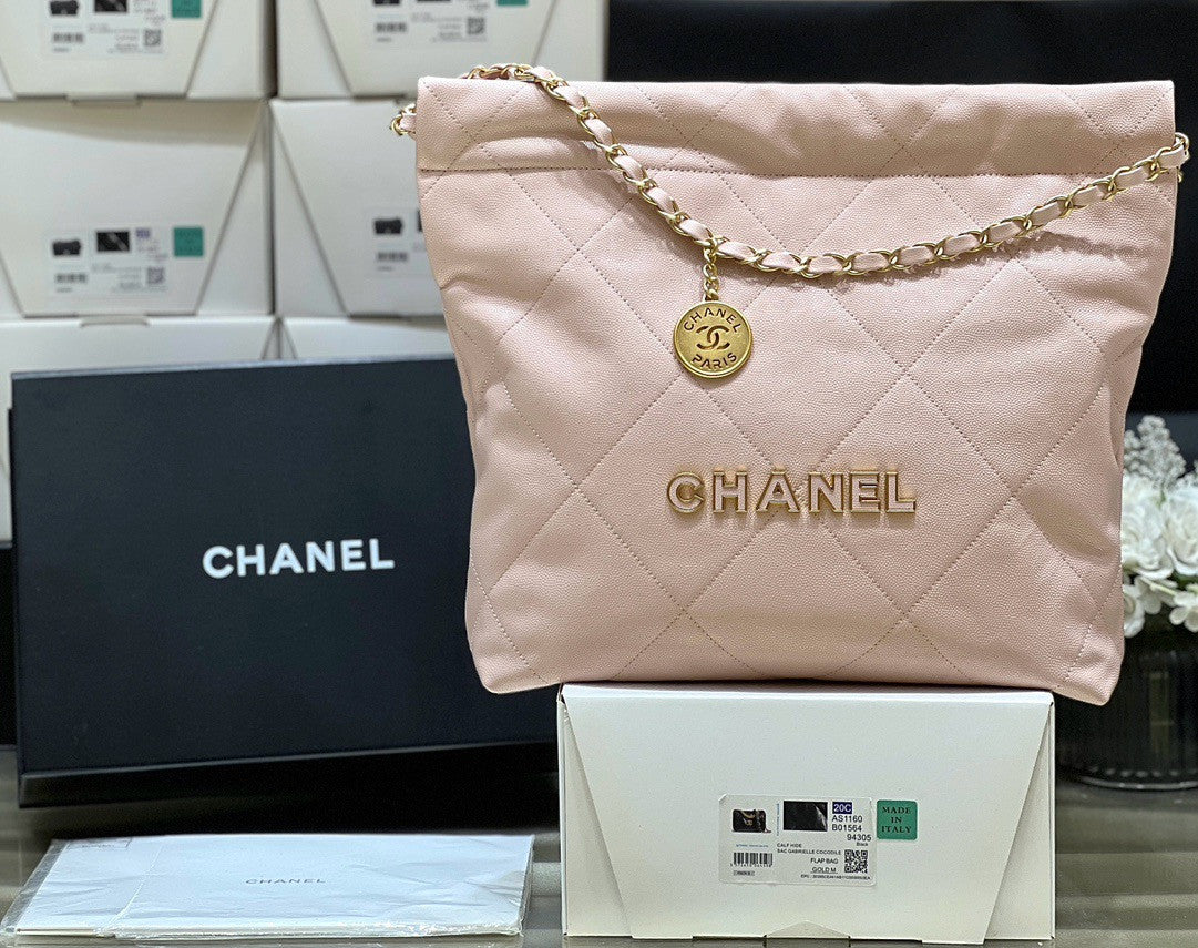 CHANEL FALL-WINTER 2024/25 22 SMALL HANDBAG PINK
