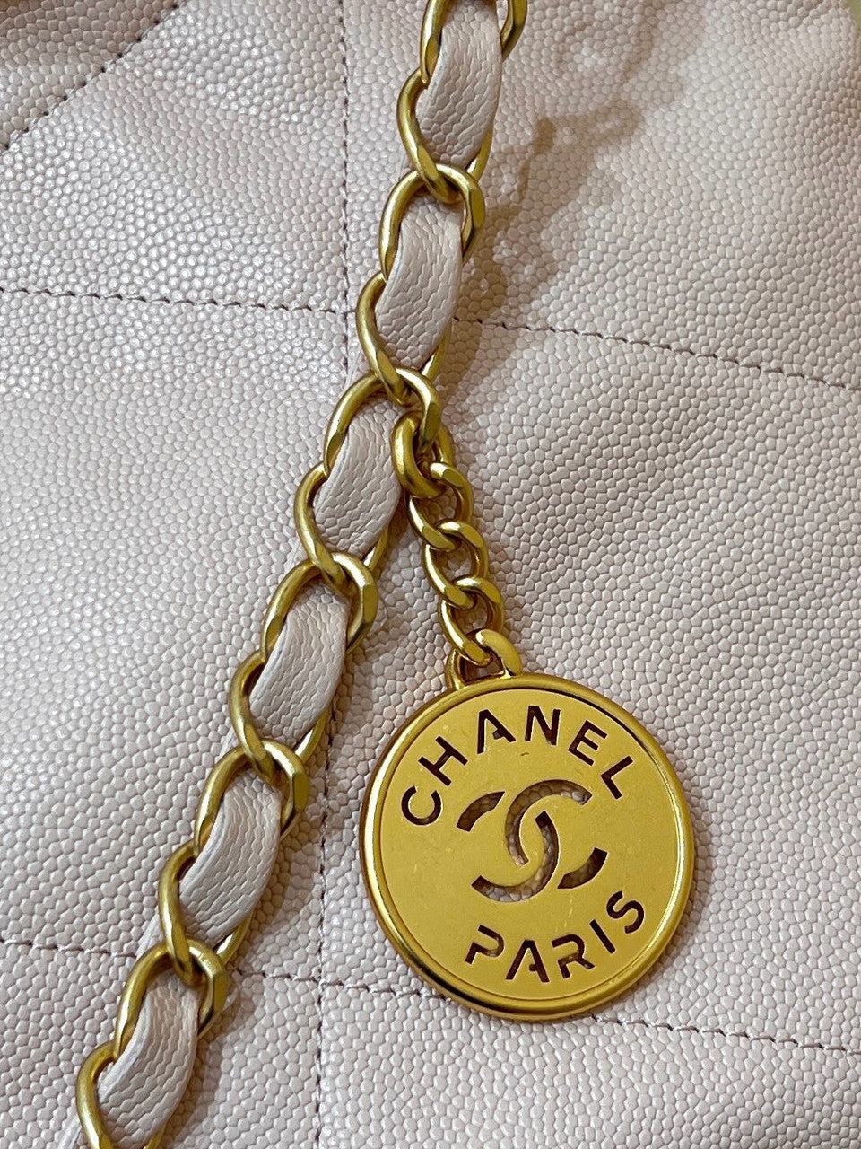 CHANEL FALL-WINTER 2024/25 22 SMALL HANDBAG PINK