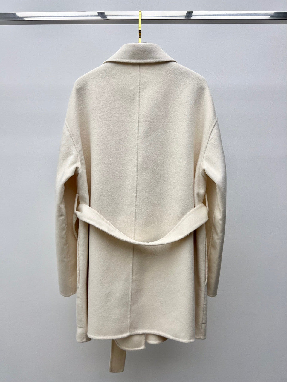 Hermès white cashmere Wrap coats 2023