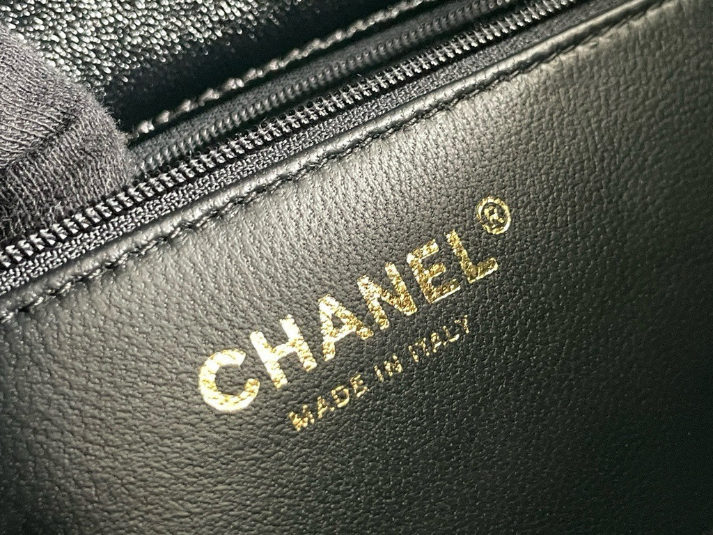 Chanel MINI FLAP BAG WITH TOP HANDLE BLACK