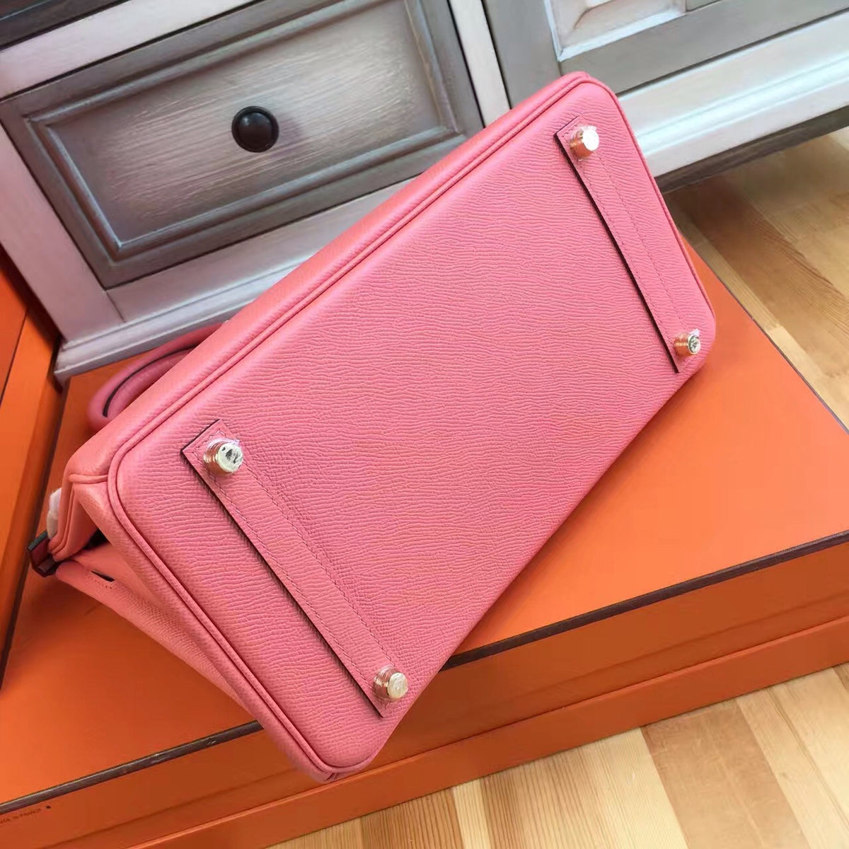 Hermès I5 Flamingo Birkin 30 cm Togo Leather Gold Hardware