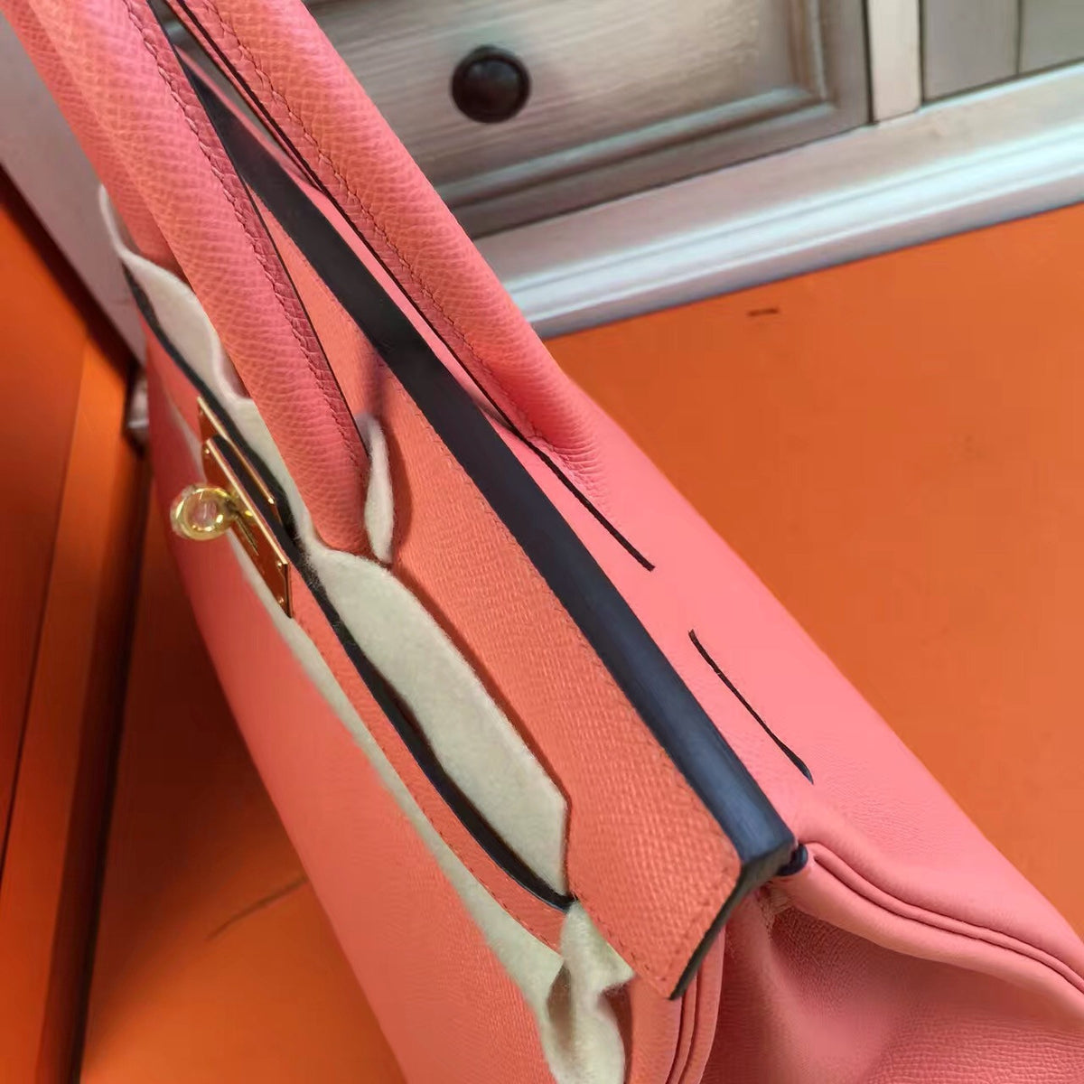 Hermès I5 Flamingo Birkin 30 cm Togo Leather Gold Hardware