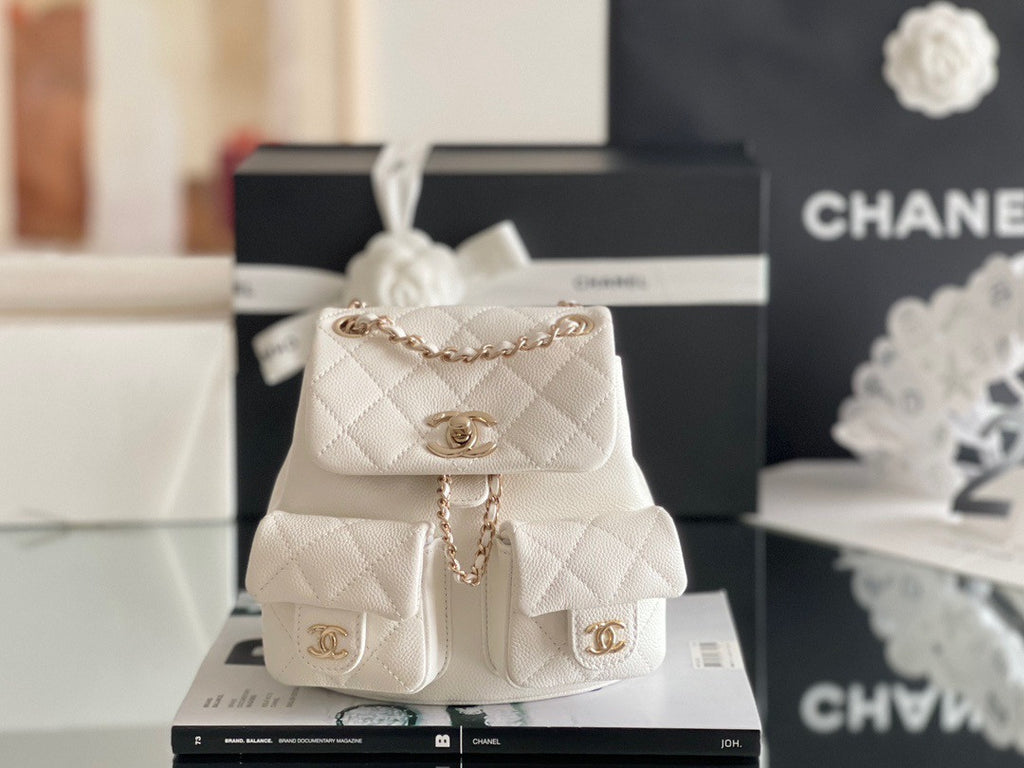 Chanel Grained Shiny Calfskin Small Backpack SS2023