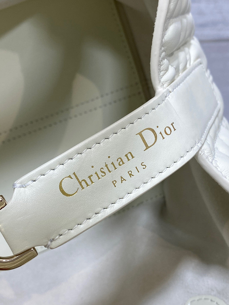 Christian Dior SMALL DIOR TOUJOURS BAG Latte Macrocannage Calfskin