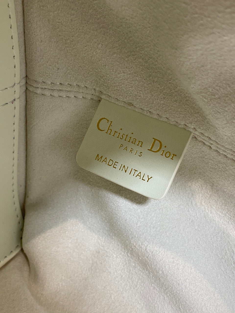 Christian Dior SMALL DIOR TOUJOURS BAG Latte Macrocannage Calfskin