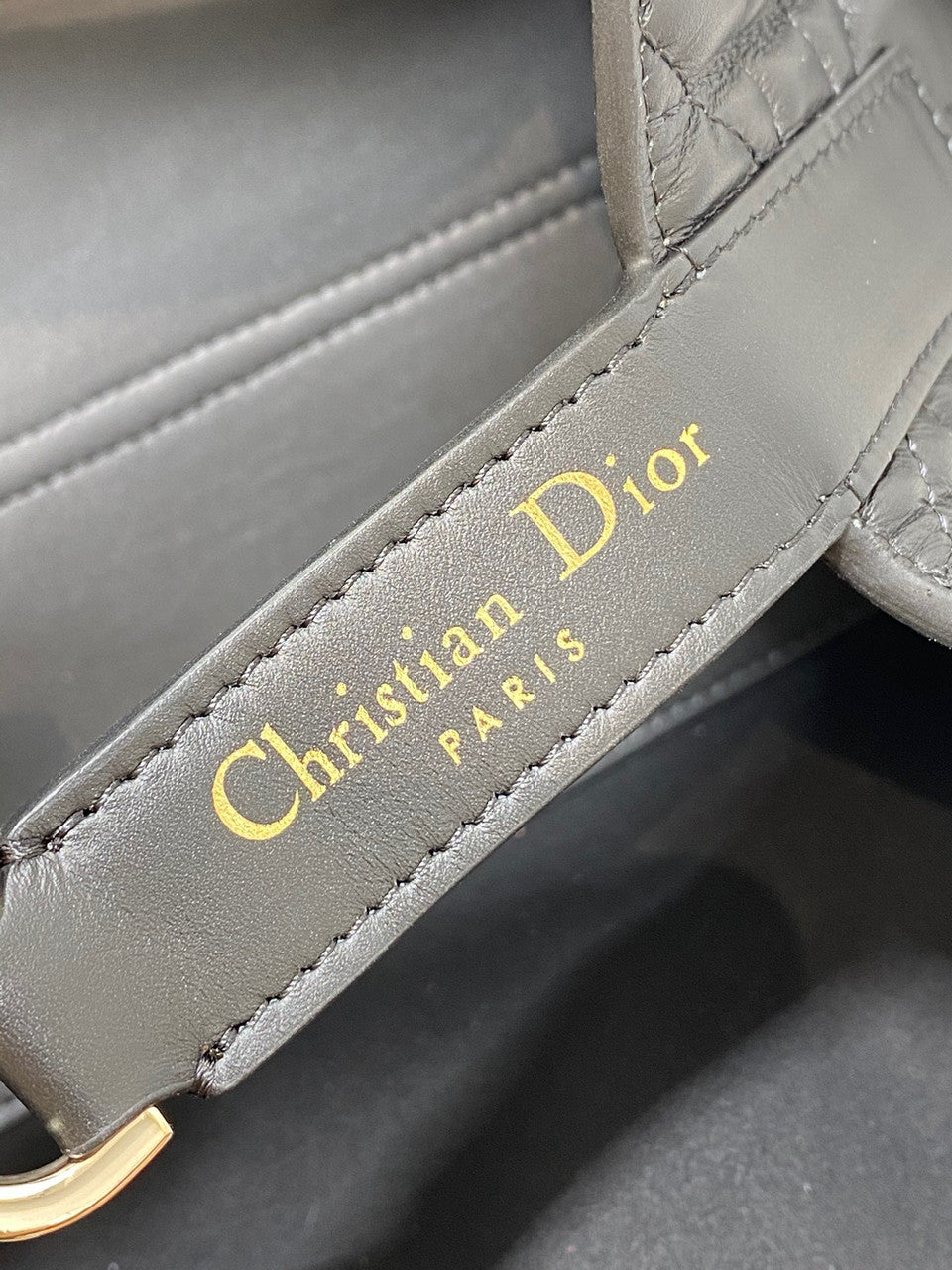 Christian Dior SMALL DIOR TOUJOURS BAG black Macrocannage Calfskin