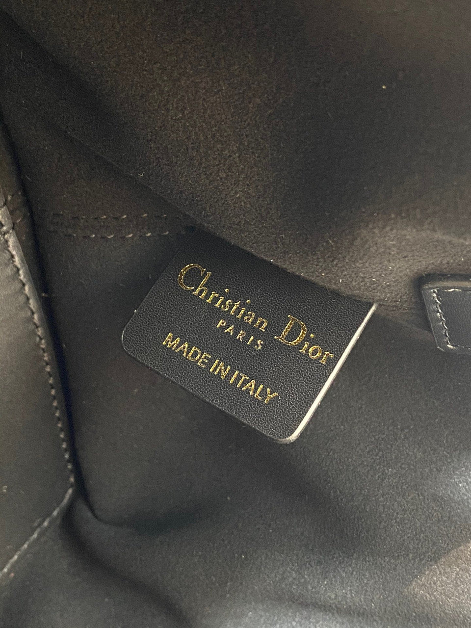 Christian Dior SMALL DIOR TOUJOURS BAG black Macrocannage Calfskin
