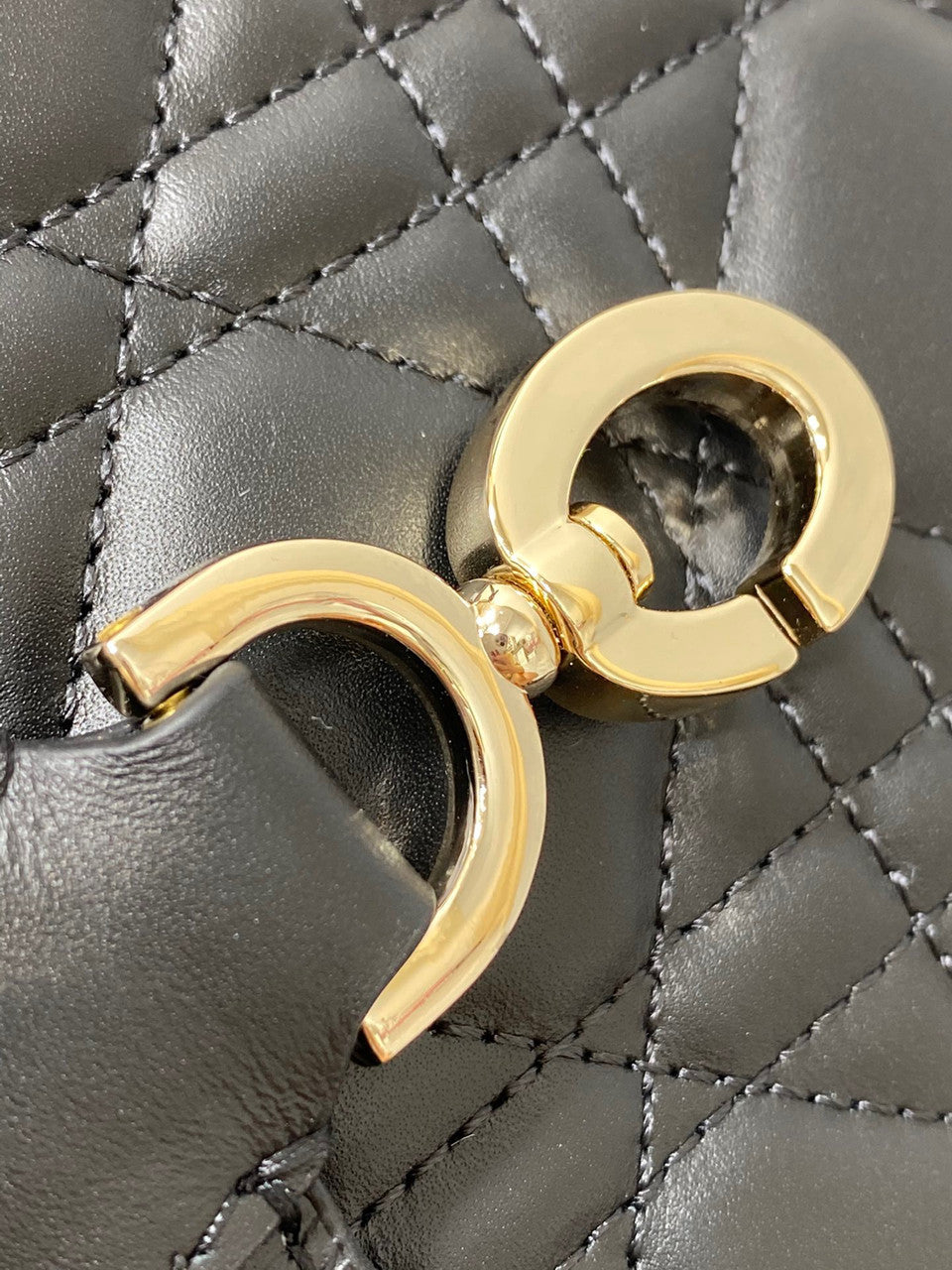 Christian Dior SMALL DIOR TOUJOURS BAG black Macrocannage Calfskin
