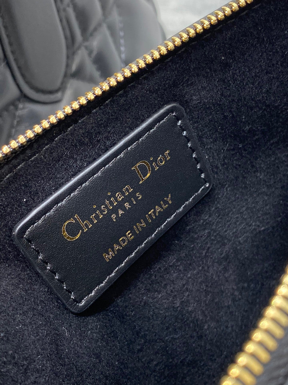 Christian Dior SMALL DIOR TOUJOURS BAG black Macrocannage Calfskin