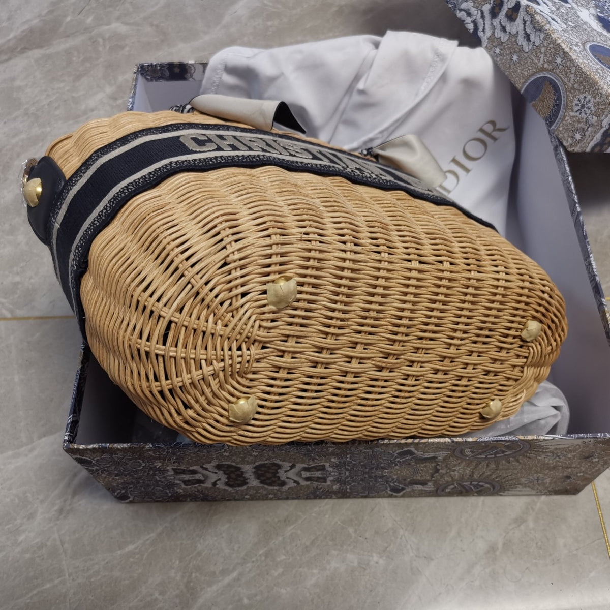 Christian Dior DIOR WICKER BASKET BAG