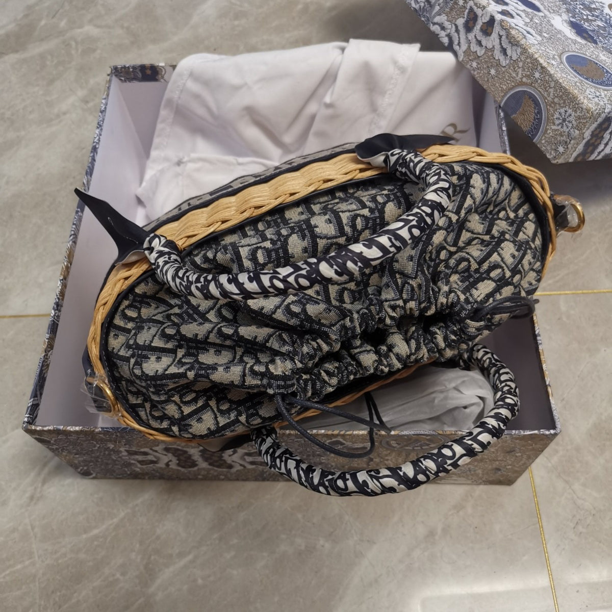 Christian Dior DIOR WICKER BASKET BAG