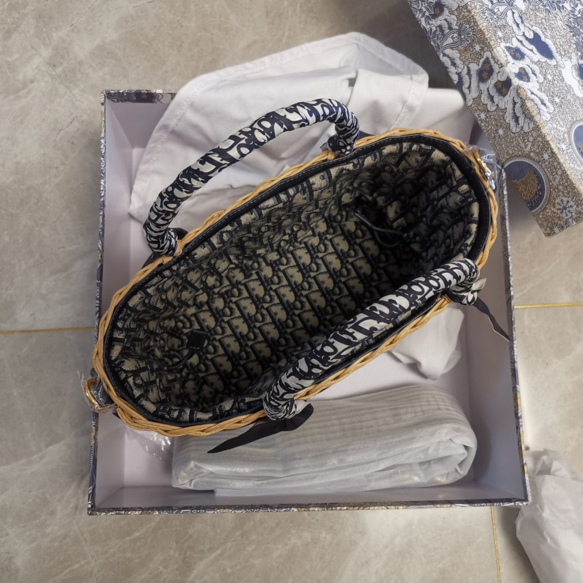 Christian Dior DIOR WICKER BASKET BAG