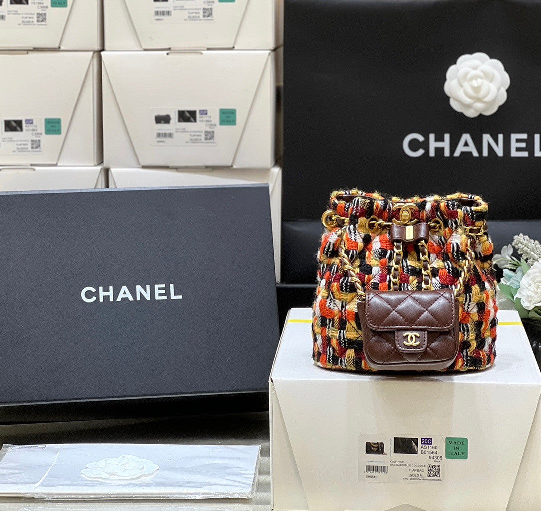 CHANEL Wool Tweed SMALL BACKPACK fw2023