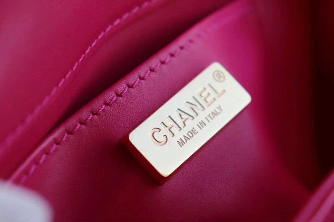Chanel Fuchsia  Shinny Alligator Mini Flap Bag