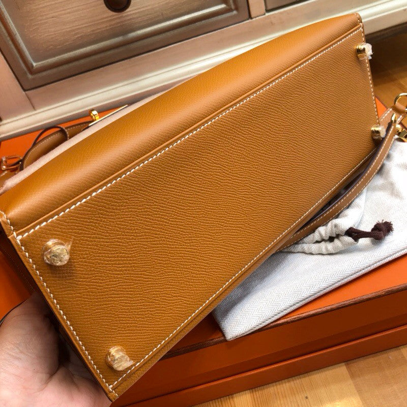 Hermes 1H Toffee Kelly 28 cm Epsom Gold Hardware