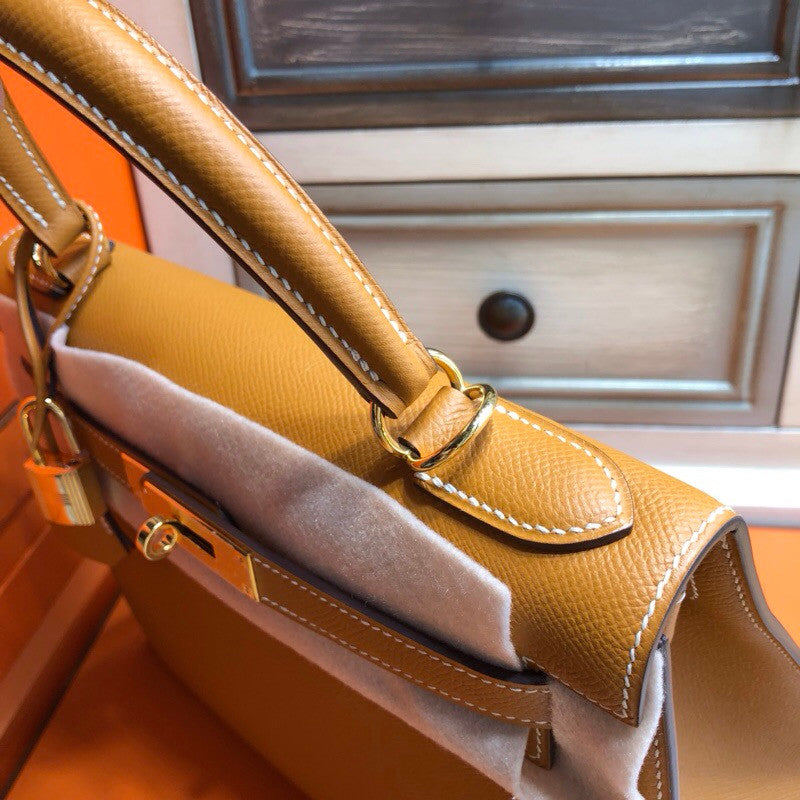 Hermes 1H Toffee Kelly 28 cm Epsom Gold Hardware