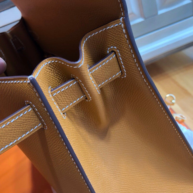 Hermes 1H Toffee Kelly 28 cm Epsom Gold Hardware